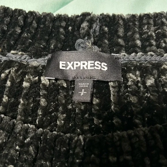 Express Size S Black Crew Neck Sweater with Bell Sleeves - Picture 13 of 14